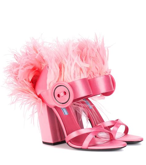 pink prada feather shoes|pink Prada boots.